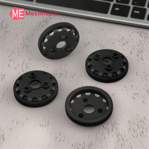 76T 48P Spur Gear Set Four Pieces With Six Body Clips For 1/10 Slash 2WD VXL Rustler Stampede Bandit XL-5 Series RC Cars Upgrade Parts