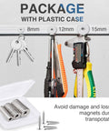 36 Piece Heavy Duty Neodymium Magnet Set With Holes In Three Sizes holding tools and keys with screws and plastic case included
