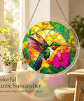 Colorful 83 Piece Little Bird Suncatcher Puzzle Kit For Doors Garden And Window Hanging Dope DIY Suncatcher Kit For Adults