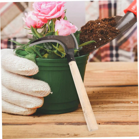 Manganese Weeding Sickle Multi Functional Detachable Handle Garden Tool For Grass Cutting And Harvesting Ergonomic Design