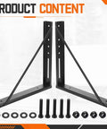 Set Of 2 Heavy Duty Underbody Truck Tool Box Mounting Brackets Kit 17 X 17 Inch Welded Steel Mounting Brackets With Screws