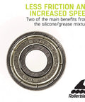 High-speed inline skate bearings with low friction for smooth rides.