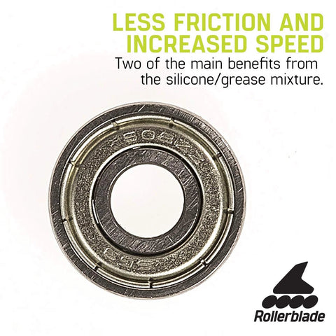 High-speed inline skate bearings with low friction for smooth rides.