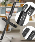 Eight Pack Built Tough Black Full Extension Drawer Slides Side Mount Ball Bearing Cabinet Rails With Mounting Screws showing detailed design.