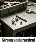 Fix Your Wobbly Folding Wagon Handle With This Super Quick Snap On Torsion Spring Metal Kit No Tools Needed Just Pop It In And Get Back To The Yard Or Beach Hassle Free For Real silver torsion spring kit on metal workbench
