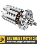 Brushless motor for 20V Cordless Leaf Blower Compatible With DeWalt 20V MAX Batteries, showcasing durable metal design.