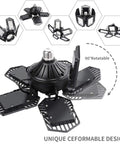 Ultra Bright 150W LED Garage Light With Five Adjustable Panels 6500K Daylight 15000 Lumens E26 E27 Socket Compatible