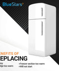 Benefits of replacing refrigerator condenser fan motor for improved cooling in GE and Hotpoint models.