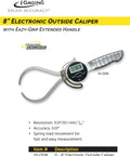 8 Inch Digital Outside Caliper With Big Readout displayed, showing switchable modes for precise measurements in various projects.