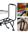 Front Bicycle Luggage Rack Carrier For Mountain And Folding Bikes V Brakes Compatible Easy Install on bike with screws