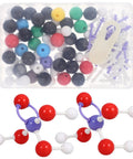 Molecular Modeling Kit For Chemistry Students With 63 Atom Balls And 86 Bond Pieces, Educational Molecule Model Set For Classrooms