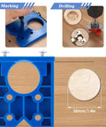 All In One 35mm Forstner Drill Bit And Hinge Jig Set With Door Hinge Hole Template Locator for drilling precise cabinet holes