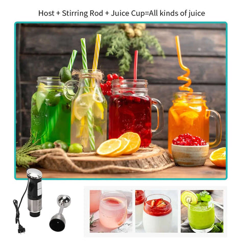 Image of Straight Up Heavy Duty 400W Immersion Hand Blender with tough stainless steel blades and adjustable speed settings for buttery smooth soups and shakes.