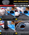 Step-by-step installation of crankshaft seal with All-In-One Front Cover Crankshaft Seal Installer Kit for Cummins engines