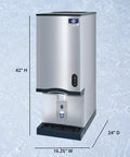 Pro Level Commercial Countertop Nugget Ice Maker With Built In Dispenser, 42" H x 16.25" W x 24" D, stainless steel design.