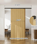 Heavy Duty Bypass Sliding Door Hardware Kit With Soft Close Mechanism For Two Doors, 72 Inch Aluminum Track, installed view