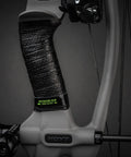 Close-up of Archery Grip Tape Version 2 Pro on a bow, showing black textured wrap for steady grip in wet or dry conditions.
