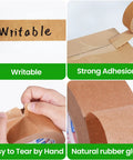 Heavy Duty Kraft Paper Packing Tape For Moving And Shipping, Eco Friendly Biodegradable writable and adhesive samples, 2 Inch by 43 Yards, 3 Rolls.