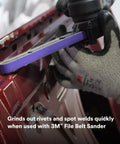 Cubitron II File Belts 36 Plus Grit Half Inch By 18 Inch Pack Of 10 Resin Bonded for spot weld removal with sander
