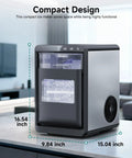 Professional Heavy Duty Countertop Nugget Ice Maker Cranks Out Soft Chewable Pebble Ice Fast With 44 Pounds Daily Output And Large Storage Bin.