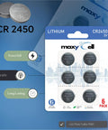 Straight Up Reliable Cr2450 Lithium Coin Cell Battery 3 Volt DC Power DL2450 in 6 pack for watches and fitness trackers.