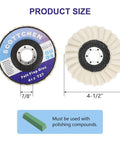 Wool Flap Polishing Disc For Angle Grinder Four And A Half Inch By Seven Eighths Inch Arbor High Density Wool Polishing Wheel For Metal Aluminum Stainless Steel Stone Mirror Finish Pack Of Five