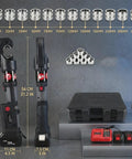Image showing 120KN Electric Hydraulic Lug Crimping Tool 12 Dies 6-400MM² Kit With Dual 18V Batteries and charger.
