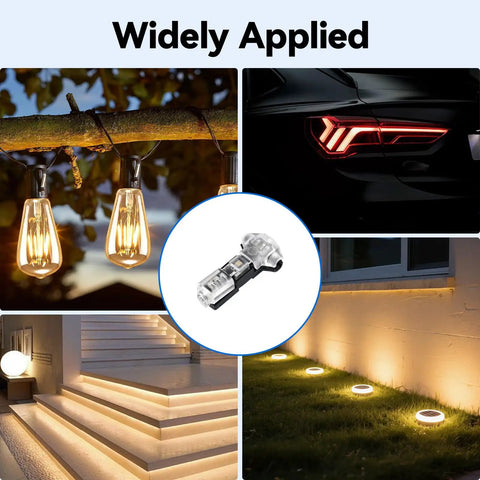 3 Way T Tap Wire Connectors For 18 22 AWG Wires Solderless No Stripping Quick Splice used in automotive, LED, and audio setups