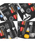 151 Piece Watch Repair Tools Kit with spring bar pins, case back opener, and band tools displayed in a compact case