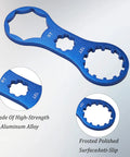 Blue Fork Cap Wrench Tool Set For Suntour XCM XCR XCT RST Suspension Forks, Aluminum Alloy, 99mm by 35mm