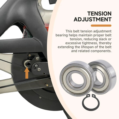 Premium Belt Tensioner Bearing Kit With Two Greased Rollers Plus One Rock Solid Circlip Squashes Rumble Noise And Has Your Stationary Exercise Bike Cruising Smooth Through Every Beast Mode Workout
