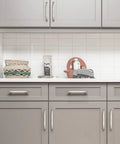Kitchen cabinets with 30 Pack Zinc Alloy Cabinet Handles With 3 Inch Center To Center Brushed Nickel Arch Drawer Pulls Modern Hardware.