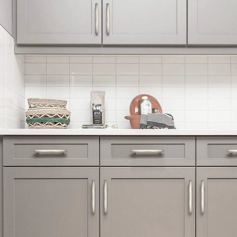Kitchen cabinets with 30 Pack Zinc Alloy Cabinet Handles With 3 Inch Center To Center Brushed Nickel Arch Drawer Pulls Modern Hardware.