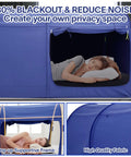 Full Size Bed Canopy Tent For Privacy And Comfort, Dream Space Pop Up Indoor Tent With Portable Frame And Breathable Curtains