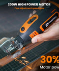 Heavy Duty Corded Rotary Tool With 200watt Motor And 8000 To 40000 Rpm Variable Speed Flex Shaft Digital Display cutting through metal