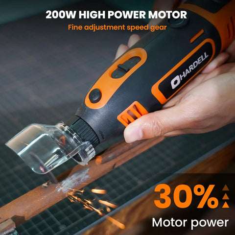 Heavy Duty Corded Rotary Tool With 200watt Motor And 8000 To 40000 Rpm Variable Speed Flex Shaft Digital Display cutting through metal