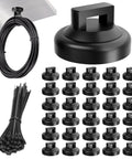 Magnetic Cable Zip Tie Mounts Kit With 30 Heavy Duty Neodymium Magnets And 100 Releasable Nylon Cable Ties 19mm Wire Holder
