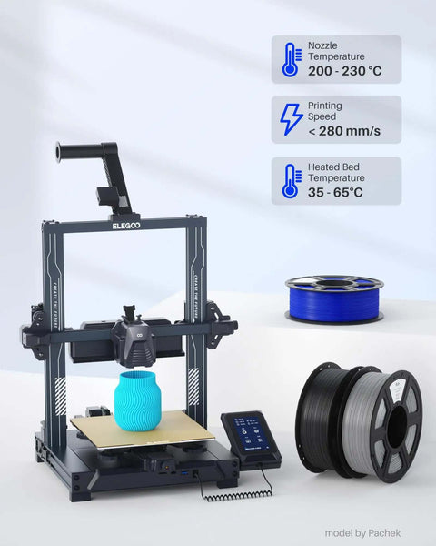 3D printer setup with PLA Plus Filament 1.75mm White 1kg Spool For Most FDM 3D Printers With Beefy Toughness And Stronger Prints