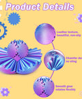 Close-up of purple and blue Gear Ball Fidget Toy Set Two Pack Steampunk Gear Sphere For Stress Relief And Focus with texture details
