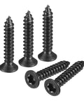 Rugged Daily Driver Number 8 X 7/8 Inch Flat Head Torx Wood Screws 100 Piece Tub Full Threaded T20 Star Drive 304 Stainless Steel Black Coated.