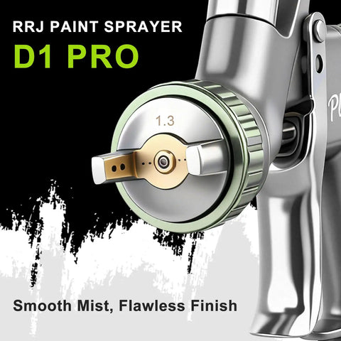 Close-up of the nozzle from the Professional Grade Lvlp Air Spray Gun Kit Featuring Precision Adjustable Tips and Constant Pressure Valve.