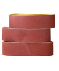 Five Piece Pack Of Top Shelf 915X100Mm Sanding Belts For Belt Sanders With Tough As Nails Abrasive Paper for woodworking.