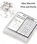 90Pcs Watch Ring Clip E Clip Set With 9 Sizes From 1.5mm To 4mm External Retaining Rings Durable Metal C Clips in storage box