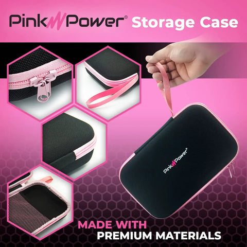 Pink Power Electric Fabric Scissors Box Cutter For Crafts Sewing Cardboard Carpet Scrapbooking Heavy Duty Professional Cordless Cutting Tool With Lithium Battery Charging Station And Storage Case Best Snip black and pink storage case with zipper and handle