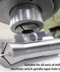 R8 collet set for milling machines showing 1/4 inch size and spindle compatibility, 13 Piece R8 Collet Set For Milling Machines 1/8 To 7/8 Inch Pro Grade Mill Chuck Holder For Bridgeport Spindle 65Mn Material.0006 Tolerance And 55 60 HRC Clamp Hardness