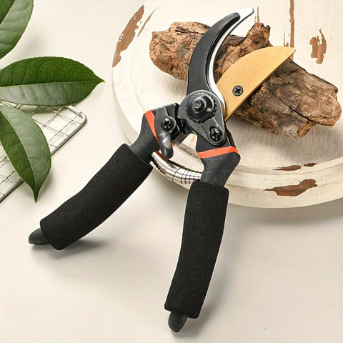 Heavy Duty Pruning Shears With 8.5 Inch Cut Capacity, Rust Resistant Steel Blade, Garden Clippers For Delicate Stems