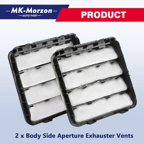 Body Side Aperture Exhauster Vents, MK-Morzon, two black plastic units with white filter pads (2 pcs)
