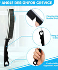 Close-up of 16 Piece Crevice Cleaning Brush Set For Tight Spots And Deep Grime Clean Up, showcasing brush and ergonomic handle.