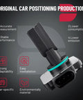 Mass Air Flow Sensor MAF AFH50M 05 For 3.8L GM V6 Vehicles showing plug-and-play design with performance features.