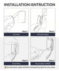 Installation steps for 1 Gang PVC Old Work Electrical Outlet Box For Remodels And Reno Upgrades Plastic 14 Cu In Junction Box